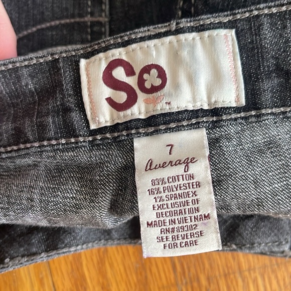 Size 7 “SO” Bootcut jeans - Picture 3 of 3